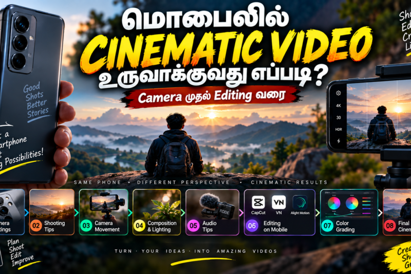 மொபைலில் Cinematic Video உருவாக்குவது எப்படி? – Camera முதல் Editing வரை