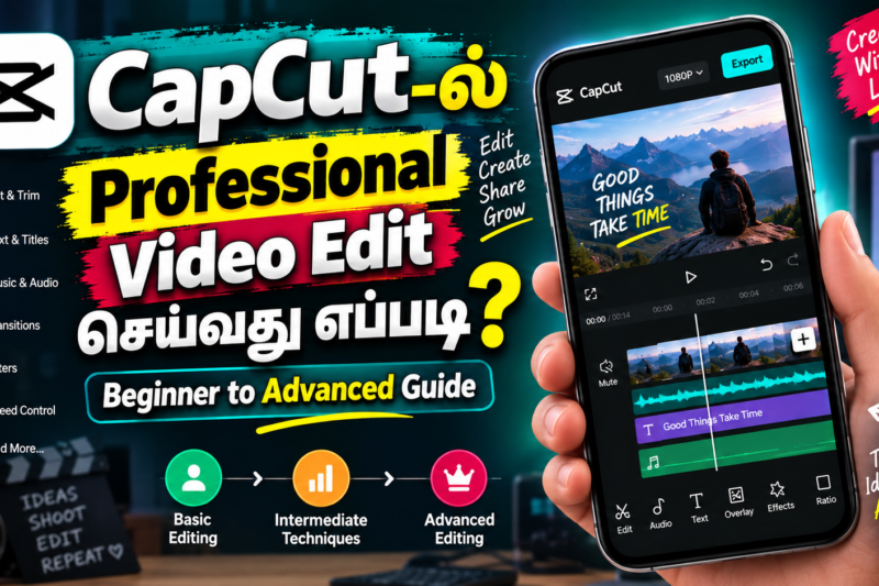 CapCut-ல் Professional Video Edit செய்வது எப்படி? – Beginner to Advanced Guide